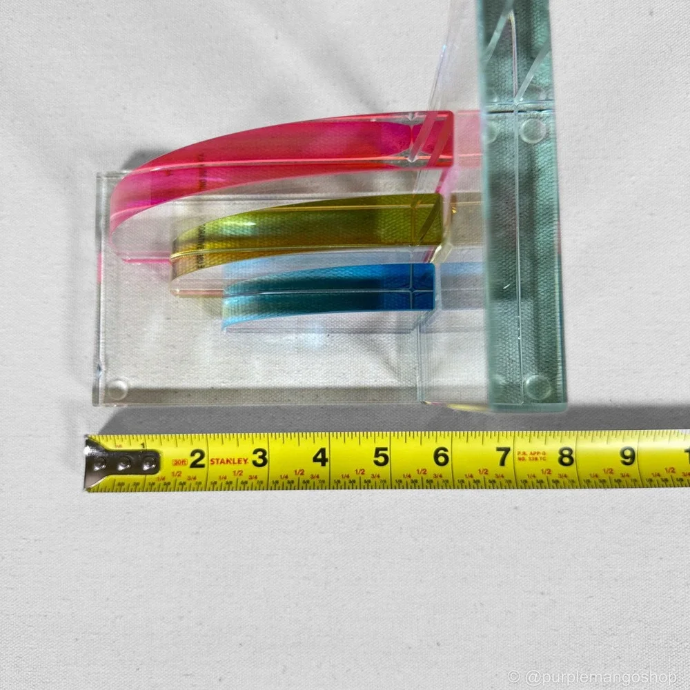 NWOT MAX STUDIO Single Glass Rainbow Bookend Modern Sculptural Decor‎ | *READ*